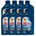 Produktbild: 8x1  Liter Shell Helix HX7 5W-40 Motorenöl 5W40 Motoröl A3 B4 Fiat MB VW API SP