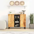 Produktbild: Sideboard mit 2 Türen 90x33x75 cm Massivholz Mango