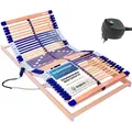 Produktbild: Lattenrost mit Motor Comfort 44® Motor, Schlummerparadies, Kopfteil motorisch verstellbar, Fußteil motorisch verstellbar, 10 Jahre Garantie, Netzfreischaltung, Notabsenkung, SCHULTERFRÄSUNG 100 cm x 200 cm x 8,5 cm