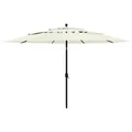 Produktbild: vidaXL Sonnenschirm mit Aluminium-Mast 3-lagig Sandfarbe 3,5 m LIF
