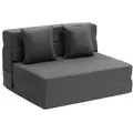 Produktbild: VEVOR 3 in 1 Klappsofa faltbares Schlafsofa mit 2 Kissen & waschbarem Bezug, umwandelbarer Schlafsessel aus 25D Memory Foam, Couch für Wohnzimmer