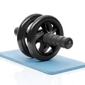 Produktbild: BODYMATE AB Roller Classic, Bauchtrainer zur Stärkung der Core-Muskulatur, Fitnessgerät für Zuhause, Bauchmuskeltrainer inkl. Kniepad, 28 x 16 cm (L x Ø), in Schwarz