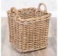Produktbild: LebensWohnArt Dekokorb Rattankorb BAKUL eckig Grey 30x30cm mit Griffen