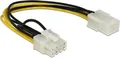 Produktbild: Stromkabel Delock 6Pin PCIe -> 8Pin PCIe Bu/St 0.20m