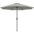 Produktbild: ABCCANOPY Sonnenschirm 270 cm, Strandschirm, Beidseitig um 30° knickbar, UPF 50+, Wasser- und Winddicht, Stabil, für Terrasse, Balkon, Markt... Hellgrau