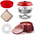 Produktbild: OMNIA KIT1 - Backofen Camping - 5-teilig - BPA-freies Silikon - 2 L - rot/silber