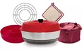 Produktbild: Omnia Campingbackofen Set 5-teilig inkl. Silikonbackform, Aufbackgitter, Transpo