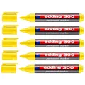 Produktbild: EDDING Permanent Marker 300, Gelb, mittlere Spitze, 1,5-3 mm, 5 Stück