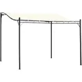 Produktbild: Outsunny Pergola Terrassenüberdachung Pavillon Vordach Creme 297x297x198/245 cm - Weiß