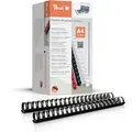 Produktbild: Peach Plastikbinderücken A4 | 28mm | 270 Blatt | 50 Stück | schwarz | PB428-02