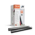 Produktbild: Peach Plastikbinderücken A4-28mm - 270 Blatt - 50 Stück - schwarz - PB428-02