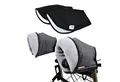 Produktbild: Seniori Handmuffe Rollator / Rollstuhl HANDWÄRMER Muff Handmuff Handschuhe für Gehhilfe, B - Schwarz + Grau Polar