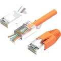Produktbild: 10x Rj45 Stecker Cat 7 Netzwerkstecker LAN Crimp Verlegekabel Netzwerk Ethernet Pass Through