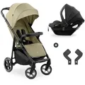 Produktbild: Hauck Kinderwagenset Shop N Care Travel Set, Olivgrün, Metall, Kunststoff, Textil, 2-teilig, 52x110x91 cm, EN 1888, UV 50+, ECE R44/04, Feststellbremse, Fußstütze abklappbar, Federung, Verdeckung abnehmbar, 5-Punkte-Gurt, für Babyschale geeignet, Transportsicherung, Einhand-Faltmechanismus, abnehmbarer Schutzbügel,abnehmbarer und waschbarer Bezug, ergonomischer Tragebügel, Gurtlängenverstellung, Sonnendach, optimaler Aufprallschutz, schnell leicht im Auto montierbar, Seitenaufprallschutz, Isofix-Befestigung, 3-Punkt-Gurt, Baby on Tour, Kinderwagen, Kombikinderwagen