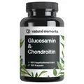 Produktbild: natural elements Glucosamin & Chondroitin – 180 Kapseln – mit Hagebuttenextrakt & Vitamin C