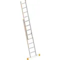 Produktbild: Alu-Schiebeleiter 2-teilig ausziehbar 2 x 8 Sprossen inkl. Traverse. Layher 523160 49