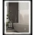 Produktbild: Homcom - Badspiegel Mit Beleuchtung 90x70 Cm Led Spiegel Wandspiegel Mit Memory-funktion 3 Lichtfarben Beschlagfrei Lichtspiegel Mit Touchschalter Silber