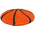 Produktbild: Ben'n'jen Kinderteppich Fun, Orange, Textil, Basketball, rund, Oeko-Tex® Standard 100, pflegeleicht, Teppiche & Böden, Teppiche, Runde Teppiche