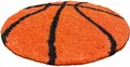 Produktbild: Ayyildiz Teppiche Kinderteppich Fun 6002, rund, Höhe: 30 mm, Motiv Basketball, Kinder- und Jugendzimmer
