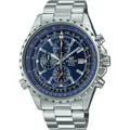 Produktbild: Herrenuhr Casio SLIDE RULE XL CHRONO - BLUE Silberfarben [Ø 44,5 mm]