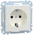 Produktbild: Merten MEG2300-0319 SCHUKO Steckdose, System M, erhöhter Berührungsschutz, Steckklemmen, Polarweiß glänzend