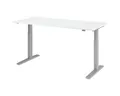 Produktbild: HAMMERBACHER Schreibtisch Upper Desk, elektrisch höhenverstellbar bis 120 cm, Gestell silberfarben