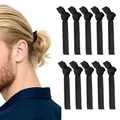 Produktbild: YISCOKO 10 Stück Haargummis für Herren, schwarze Gummetti-geflochtene Stirnbänder