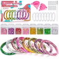 Produktbild: Bastelset Mädchen Armband, Freundschaftsarmbänder, Glitzer, Kinder, Geschenk