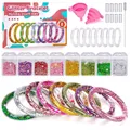 Produktbild: Bastelset Kinder Armbänder Glitter Freundschaftsarmbänder Geschenk Spielzeug