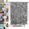 Produktbild: Sanilo Duschvorhang, viele schöne Duschvorhänge zur Auswahl, hochwertige Qualität, inkl. 12 Ringe, wasserdicht, Anti-Schimmel-Effekt (Marmor Grau, 180 x 200 cm)