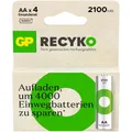 Produktbild: GP Batterien Batterien Akku Mignon 2100 mAh AA 4er-Blister 1,2 V, NiMH AA RECYKO