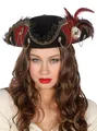 Produktbild: Piratin Dreispitz Karneval Faschingskostüm Damen - Hübscher Piratenhut mit