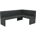 Produktbild: Hela Tische, Eckbank Sitzecke Melanie, langer Schenkel links, Bezug Microfaser Anthrazit, Holzgestell gepolstert, ca. 340kg belastbar, Maß 140x200cm - Dunkelgrau