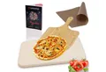 Produktbild: Mucola Pizzastein Pizzastein SET 4tlg. Backstein Steinofen 30x38cm Cordierit, Cordierit, (Set, 4-St., Backstein aus Cordierit, Schaufel, Rezeptbuch und Backpapier), Geruchlos, nicht verformend
