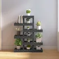 Produktbild: Pflanzenständer Grau 85x25x109,5 cm Massivholz Kiefer