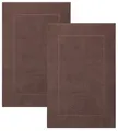 Produktbild: Betz Badvorleger Premium 2 Stück 50×70 cm – Badematte aus 100% Baumwolle (ca. 650 g/m²), saugstark & pflegeleicht, waschbar bis 60 °C, trocknergeeignet – beidseitig nutzbar Farbe nuss