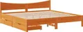 Produktbild: vidaXL Massivholzbett mit Schubladen Wachsbraun 180x200 cm Kiefer