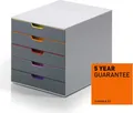 Produktbild: DURABLE Schubladenbox VARICOLOR 5 Fächer Etiketten mehrfbg