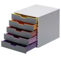 Produktbild: DURABLE Schreibtisch Durable 7605-27 Varicolor Schubladenbox 5 Schubladen - Grau/Bunt (1-St)