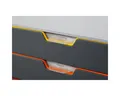Produktbild: DURABLE Schubladenbox VARICOLOR® dunkelgrau mit bunten Farblinien 760527 DIN C4 mit 5 Schub