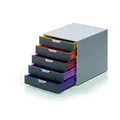 Produktbild: Durable Schubladenbox A4 5 Fächer mit Etiketten zur Beschriftung Ablagenbox