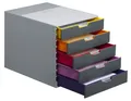 Produktbild: Ablagebox mit 5 Schubfächer mehrfarbig Schubladenbox 7605 Varicolor Durable