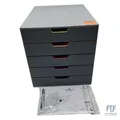 Produktbild: Durable Schubladenbox A4 (Varicolor) Ablagebox 5 Fächer, mit Etiketten zur Besch