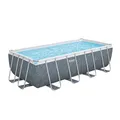 Produktbild: Bestway® Power Steel™ Solo Pool ohne Zubehör 488 x 244 x 122 cm, Marmor-Optik (Schiefergrau), eckig