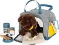 Produktbild: Hund mit Tasche und Pflege-Set, Plüschtier, + Zugabe von Schleich und Playmobil