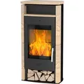 Produktbild: Fireplace Santiago Kaminofen Sandstein Schwarz 6 kW