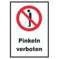 Produktbild: HB-Druck Hinweisschild Pinkeln verboten Schild, wetterfest, stabil, UV-beständig, kratzfest DIN-A4 210x297mm