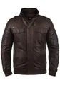Produktbild: !Solid SDCamash Herren Lederjacke Bikerjacke Echtleder Jacke mit Stehkragen Eingrifftaschen Rippbündchen 100% Schafsleder Regular fit, Größe:2XL, Farbe:Brown (5066)