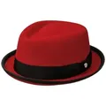 Produktbild: Lierys Fedora (1-St) Trilby mit Ripsband rot M (56-57 cm)