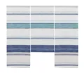Produktbild: Design Mini Flächenvorhang Set Streifen blau | 4058-01 | 3 Teile | Scheibengardine Gesamtbreite 90cm (3x30cm) Höhe 80/60/80cm |